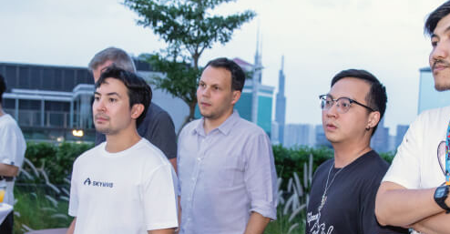 Jeffrey Jihoz Zirlin with the Sky Mavis team behind Axie Infinity and Ronin Network