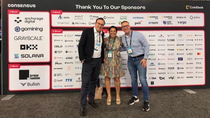 Yasmina Kazitani at the Blockchain Game Alliance in Miami.