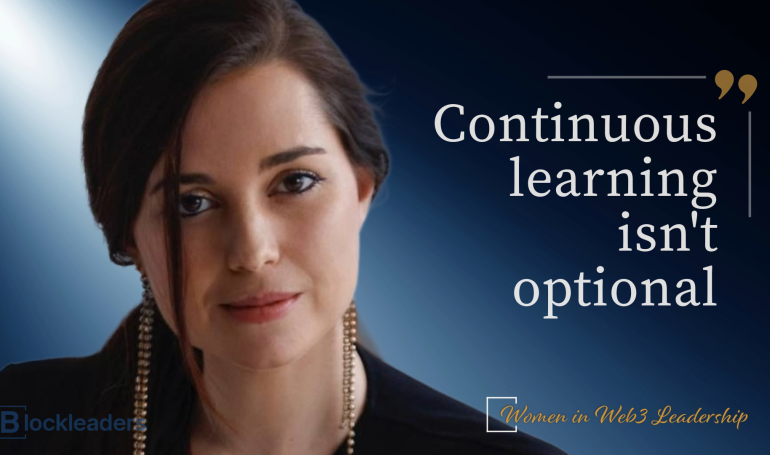 Laura Estefania, Founder and CEO of Conquista PR, with the quote: Continuous learning isn't optional.