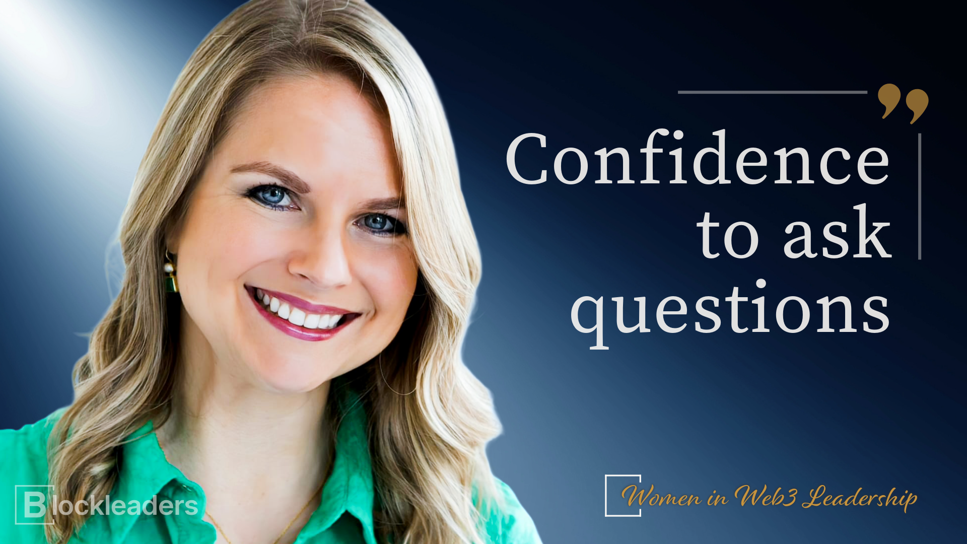 Sheila Dohmann, CMO of Book.io and Stuff.io, with the quote: Confidence to ask questions.